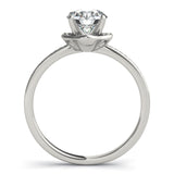 Silver Single Row Engagement Ring