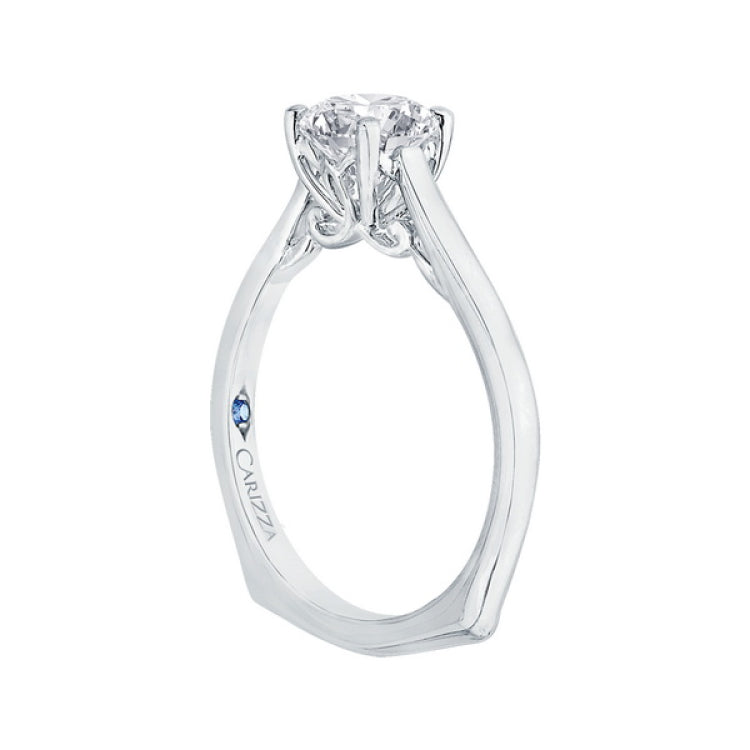 Diamond Solitaire Engagement Ring in 14K White Gold (Semi-Mount)