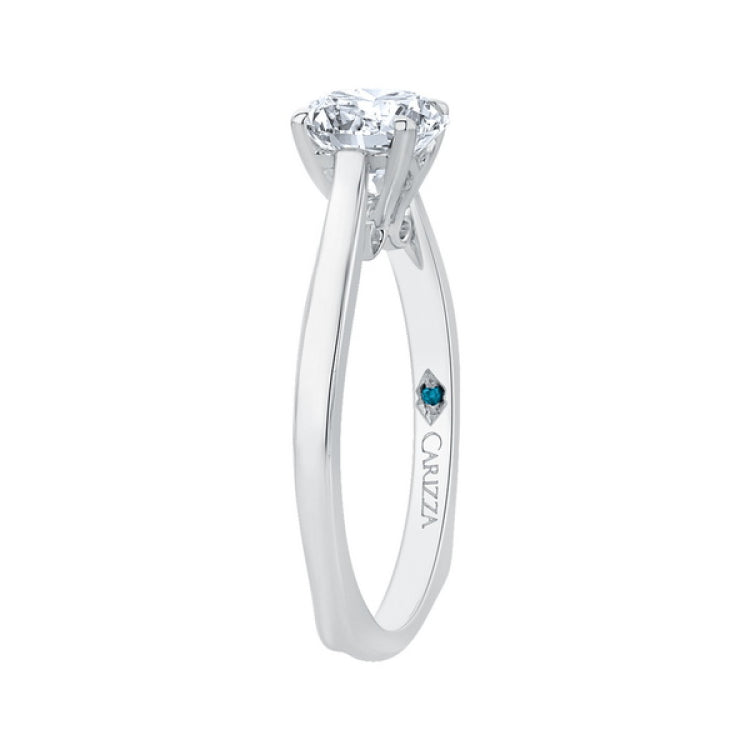 Diamond Solitaire Engagement Ring in 14K White Gold (Semi-Mount)
