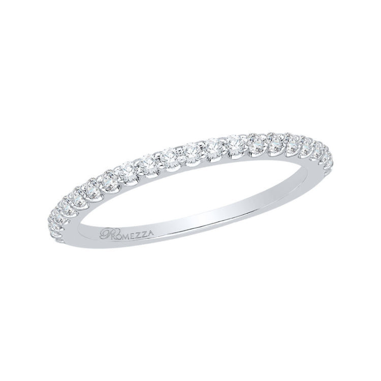 Diamond Half-Eternity Wedding Band in 14K White Gold