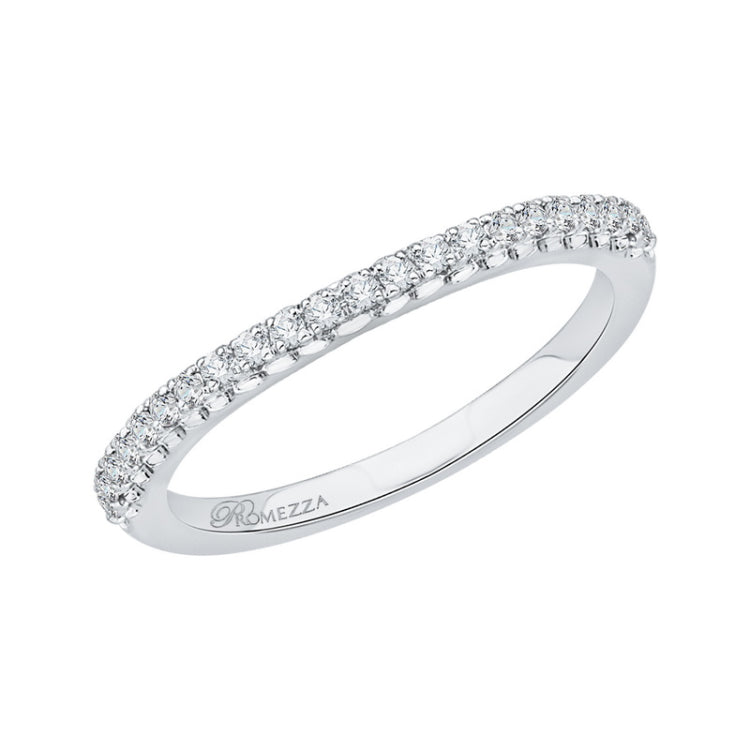 Round Diamond Wedding Band In 14K White Gold