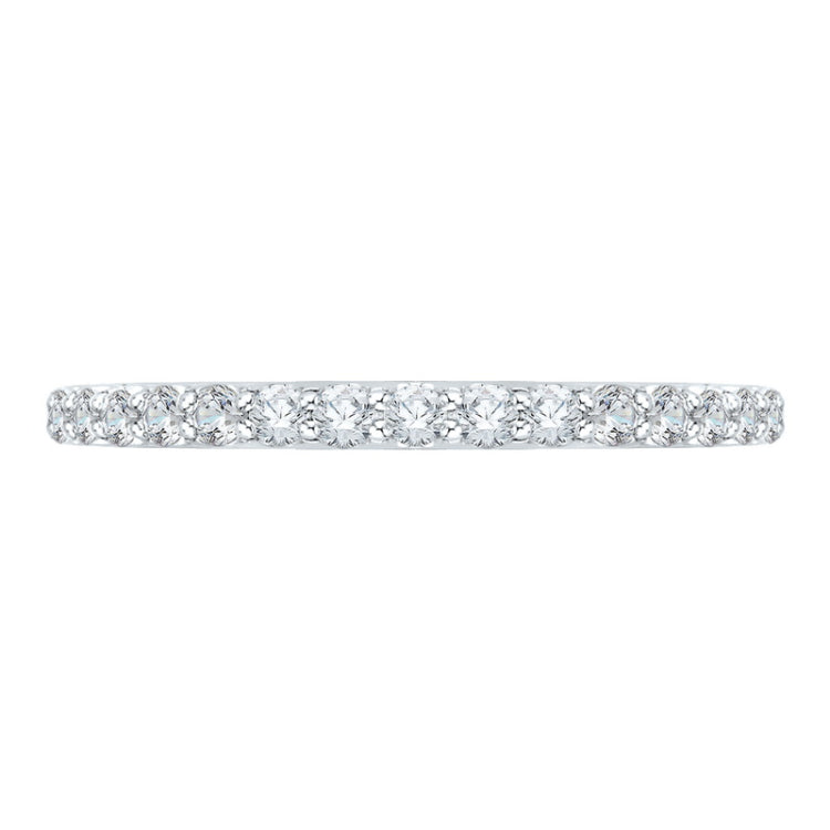 Diamond Half-Eternity Wedding Band In 14K White Gold