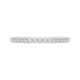 Euro Shank Diamond Wedding Band in 14K White Gold