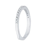 Euro Shank Diamond Wedding Band in 14K White Gold