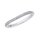 Round Diamond Half-Eternity Wedding Band in 14K White Gold