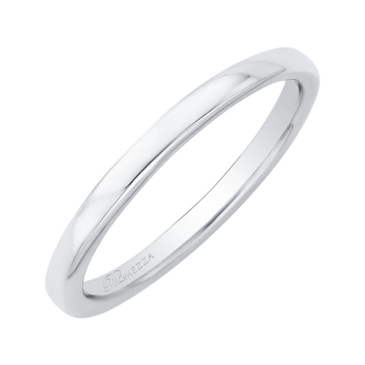 Plain Wedding Band in 14K White Gold