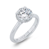 Diamond Engagement Ring in 18K White Gold (Semi-Mount)