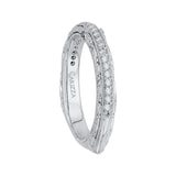 Euro Shank Diamond Half-Eternity Wedding Band in 14K White Gold