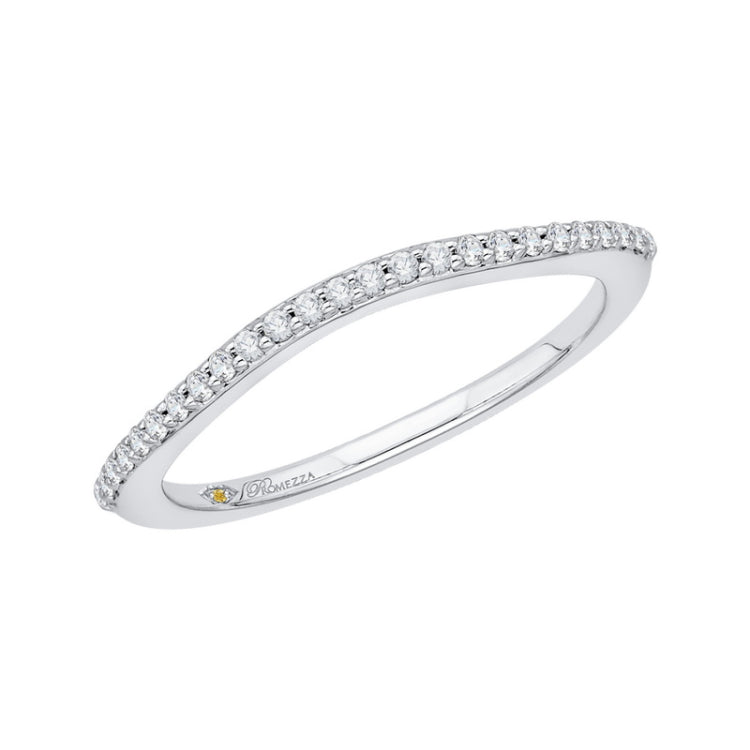 Round Diamond Half-Eternity Wedding Band In 14K White Gold
