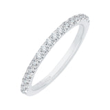 Round Diamond Half-Eternity Wedding Band In 14K White Gold
