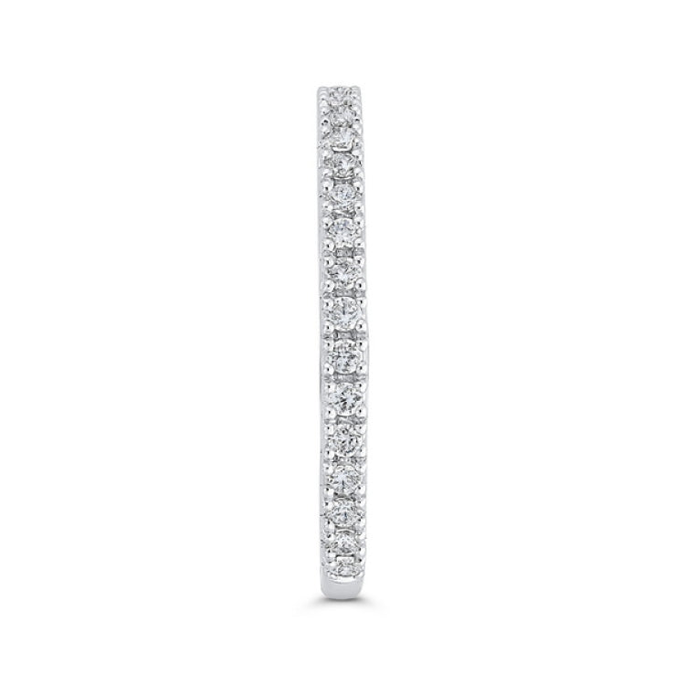 14K White Gold Round Diamond Wedding Band