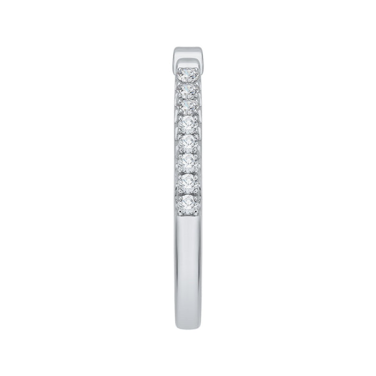 Round Diamond Wedding Band in 14K White Gold