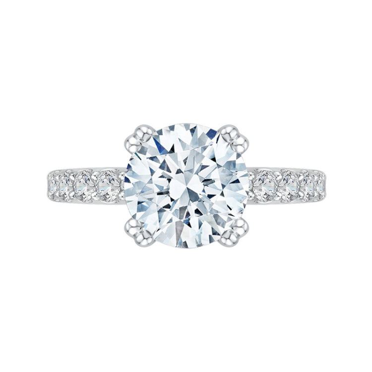 Diamond Engagement Ring in 18K White Gold (Semi-Mount)