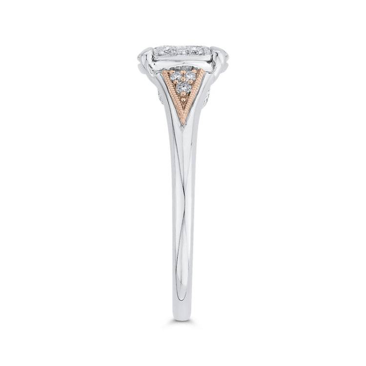 Diamond Engagement Ring in 14K Two Tone Gold