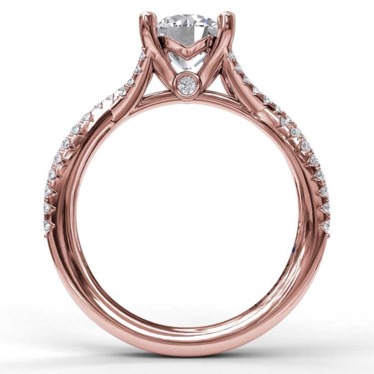 Twist Diamond Engagement Ring