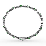 Interchanging Emerald and Diamond Bracelet