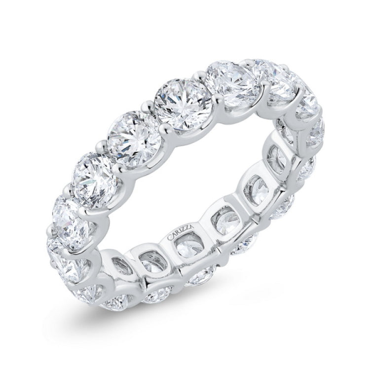 14K White Gold with Round Diamond Eternity Ring