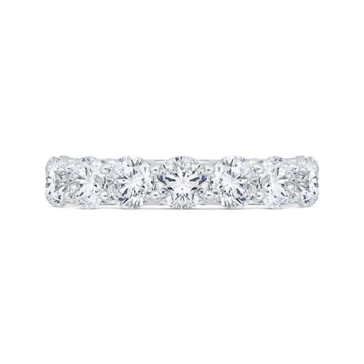 14K White Gold with Round & Princess Diamond Eternity Ring