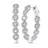 Oval Diamond Delights In-Out Hoop Earrings (1.00 ctw)