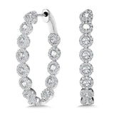 Oval Diamond Delights In-Out Hoop Earrings (1-1/2 ctw)