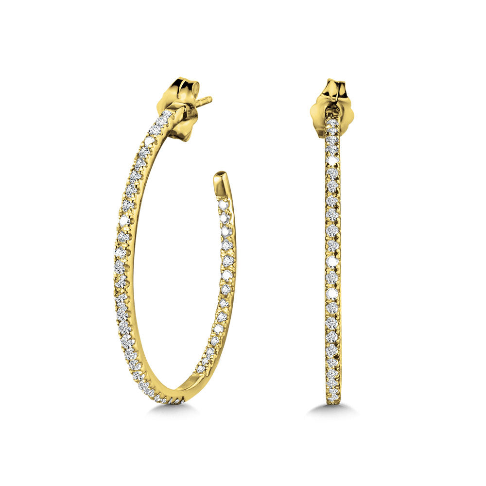14K Yellow Gold Basics Hoops