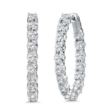 14K White Gold Basics Hoops