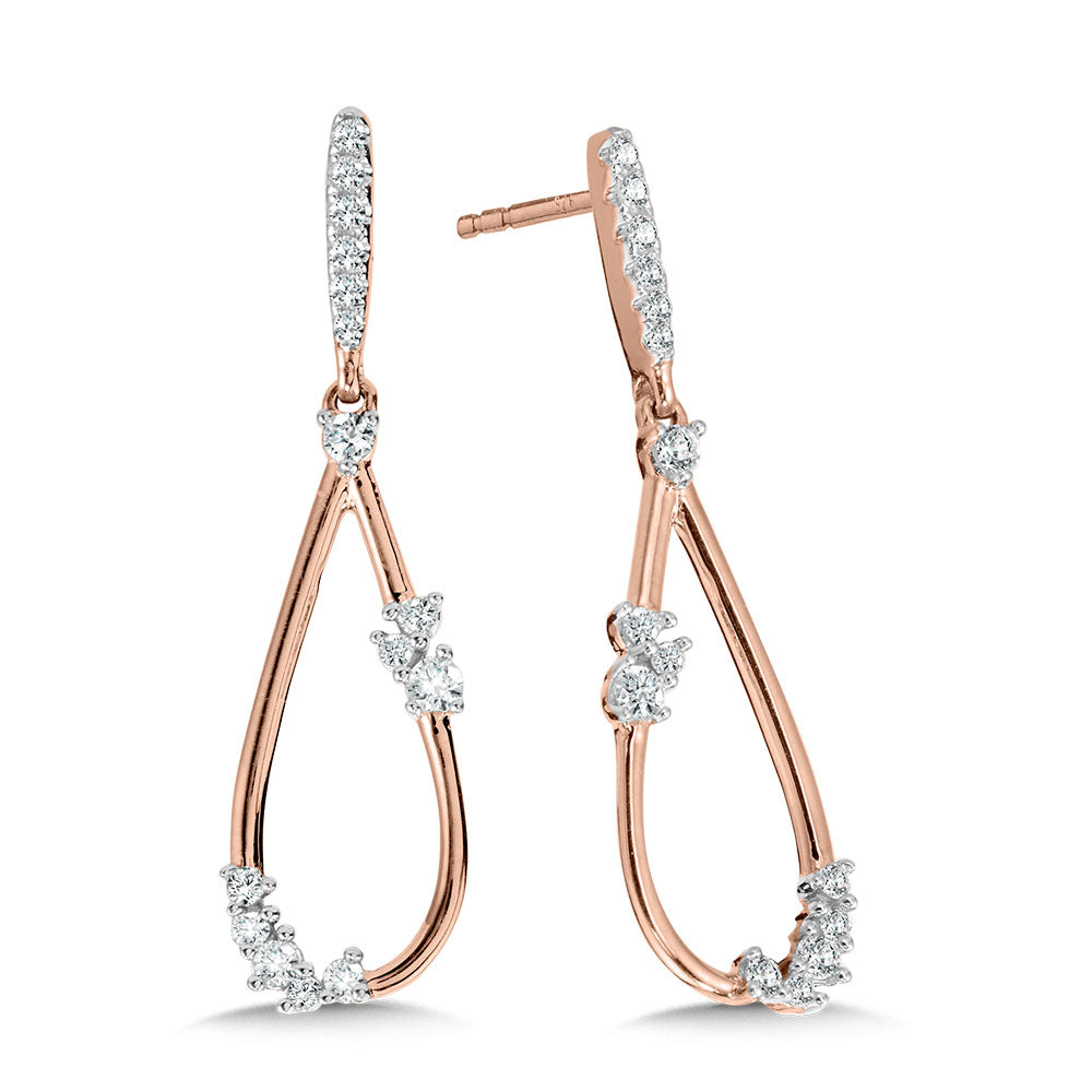 10K Rose Gold Your Constellation Dangling Earrings