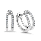 14K White Gold Basics Hoops
