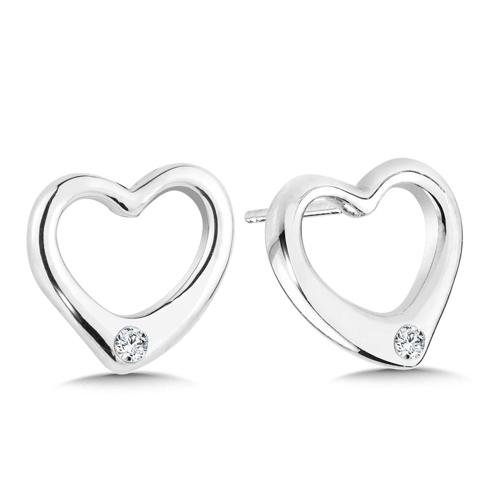 Sterling Silver Fashion Diamond Studs
