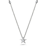 Sterling Silver Diamond Star Pendant
