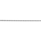 14k White Gold 1.5mm D/C Rope with Lobster Clasp Chain