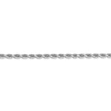 14k White Gold 3mm D/C Rope with Lobster Clasp Chain
