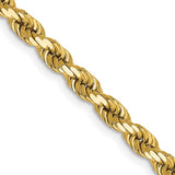14k 4mm D/C Rope with Lobster Clasp Chain