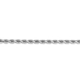 14k White Gold 4mm D/C Rope with Lobster Clasp Chain
