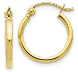 10 Karat Yellow Gold Polished Hoops Leslies 15X22.5mm