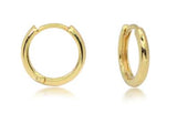 14 Karat Yellow Gold 11mm Polished Huggies