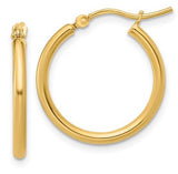 14 Karat Yellow Gold 20x2mm Hoop Earring