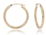 14 Karat Yellow Gold Hoop Earrings 30x4mm