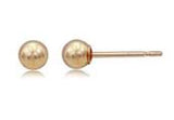 14 Karat Yellow 4MM Gold  Ball Earrings