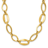 10 Karat Yellow Gold Polished Link Necklace 17