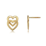 14K FASHION JEWELRY
Brand: CANDELA INC.       
14 Karat Yellow Double Cut-out Heart Stud Earrings
