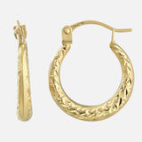 14K FASHION JEWELRY
Brand: CANDELA INC.     
14 Karat Yellow Hoop Diamond-cut/Polished Earrings