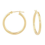 18K FASHION JEWELRY
Brand: CANDELA INC.      
18 Karat Yellow .787" Single Row Hoop Earrings