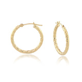 14K FASHION JEWELRY
Brand: CANDELA INC.
14 Karat Yellow Twist Textured Hoop Earrings 2x20MM