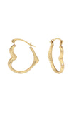 14K FASHION JEWELRY
Brand: CANDELA INC.      
14 Karat Yellow Heart Hoop Earrings