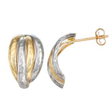 14K FASHION JEWELRY
Brand: CANDELA INC.       
10 Karart Two-toned Diamond-cut Foxtail Earrings