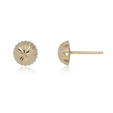 14K FASHION JEWELRY
Brand: CANDELA INC.          
14 Karat Yellow 7MM Diamond-cut Dome Stud Earrings