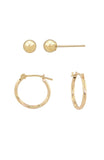 14K FASHION JEWELRY
Brand: CANDELA INC.   
14 Karat Yellow Twist 4MM Gold Ball Stud Hoop Set