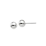 10 Karat White Gold Rhodium 5mm Ball Post Earrings
