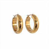 14 Karat Yellow Gold 5X18mm Round Polish Hoop Earrings